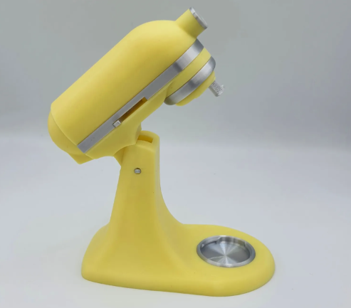 1:12 scale yellow KitchenAid mixer back angle view