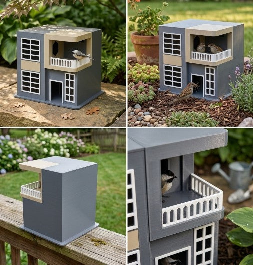 Avian Loft Modern Birdhouse – 3D Printed