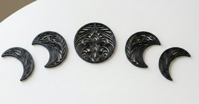 Celestial Moon Phase Wall Art - 5 pc Set
