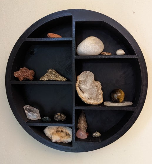 Full Moon Crystal Shelf - 9.5" Wall Mounted Display