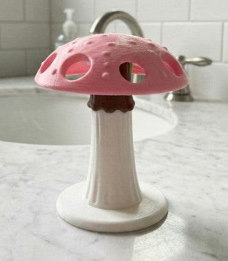 Mushroom Toothbrush Holder – 3D Printed Toadstool Bathroom Decor