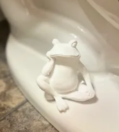 Frog toilet screw buddy white 3D printed