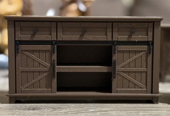 1:12 Scale Rustic Miniature TV Console