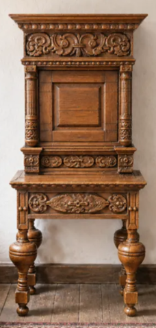 Full size 17th century baroque cabinet reference