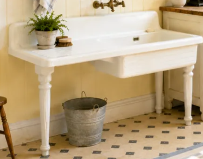 1:12 Scale Antique Farmhouse Sink - real life inspiration circa 1910