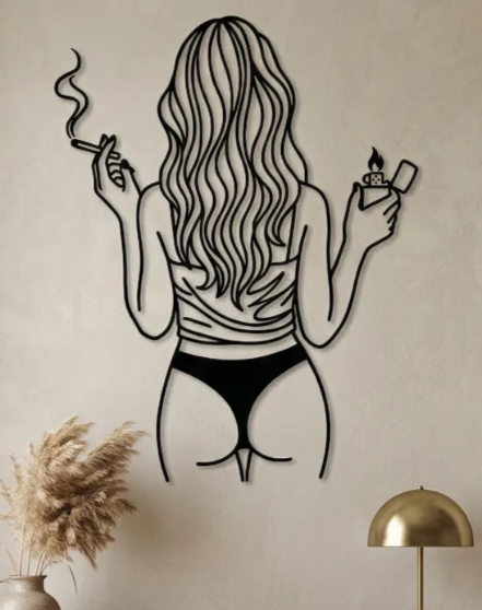Smoke & Mystery – 3D Printed Risqué Wall Art Silhouette