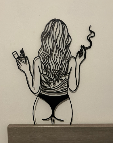 Smoke & Mystery – 3D Printed Risqué Wall Art Silhouette