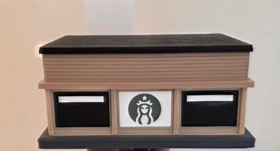Starbucks Drive-Thru Bird Feeder - top down open seed tray