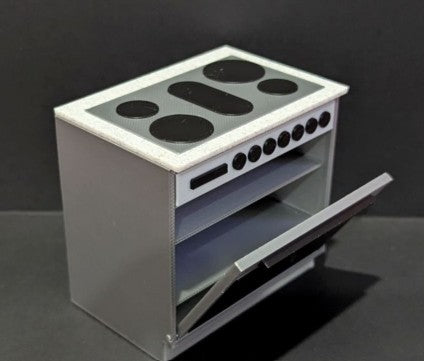 1:12 Scale Miniature Stove with Working Door