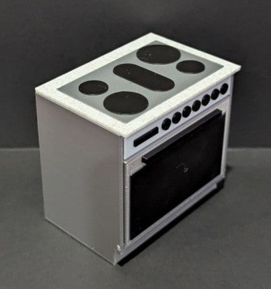 1:12 Scale Miniature Stove with Working Door