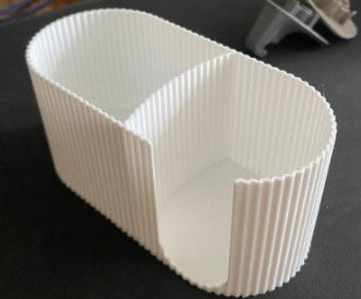 Ribbed Cotton Swab & Cotton Pad Holder Organizer - 3D Printed