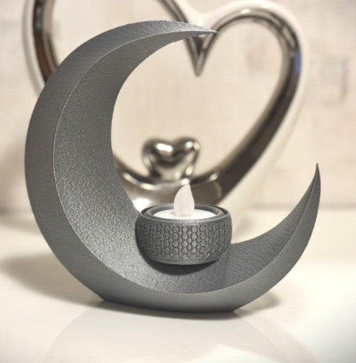 Crescent Moon Tea Light Holder - 3D Printed