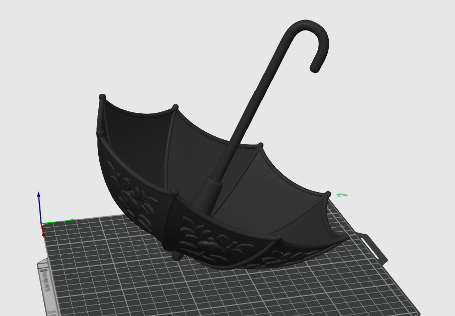 3D Printed Umbrella Bird Bath – 9" Round Hanging Outdoor Decor