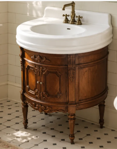 1:12 Scale Victorian Bathroom Vanity Sink - 3D Printed Dollhouse Miniature